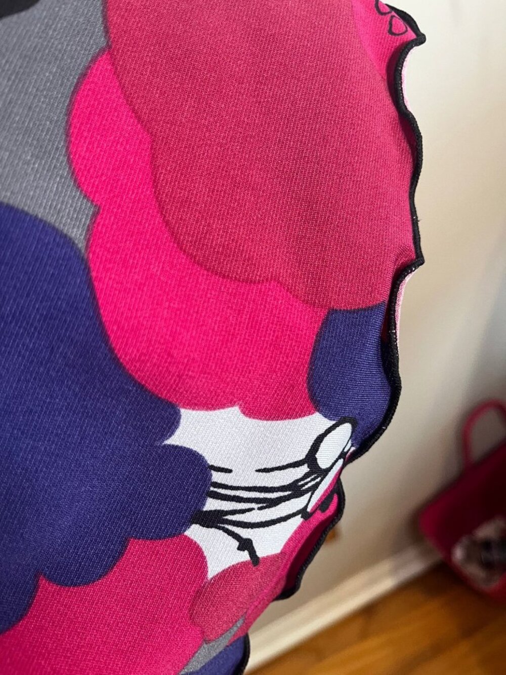 Colorful Floral Wrap Dress Pink 24W Resort Preppy Classic Retro Feminine - Picture 6 of 10